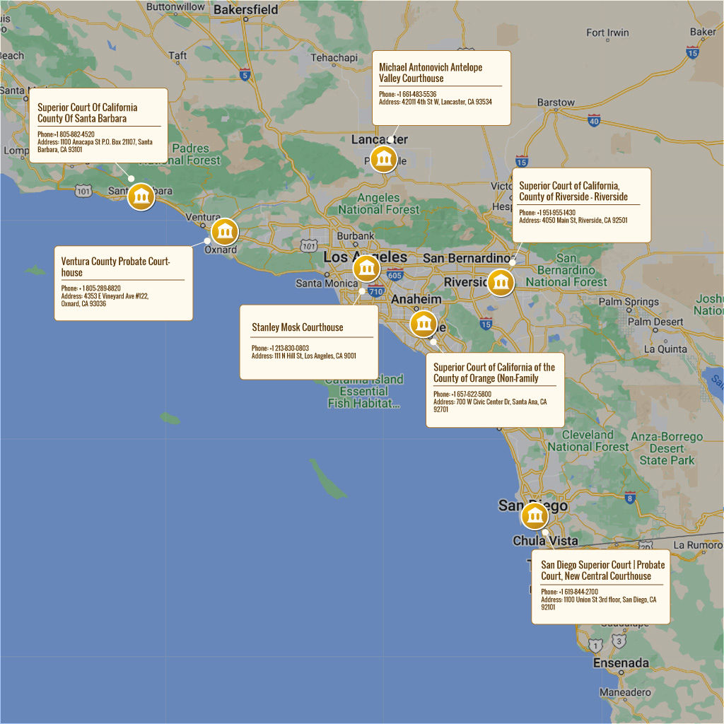 California Probate Court Map by County | Carey Eckert
